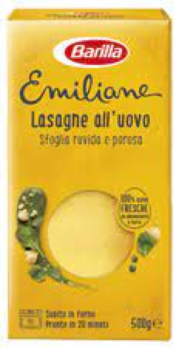 emiliane lasagne all'uovo 500gr barilla