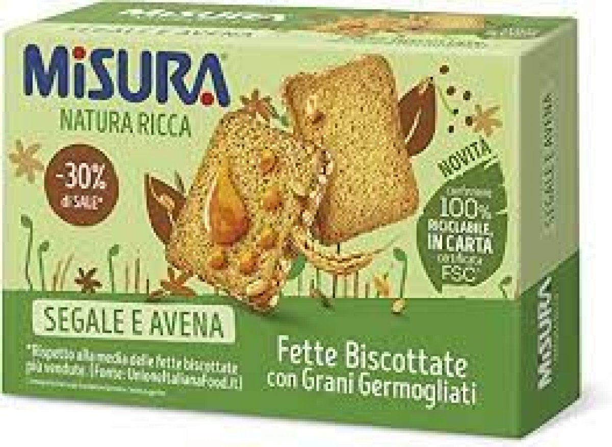 fette biscottate con grani germogliati 320 gr misura