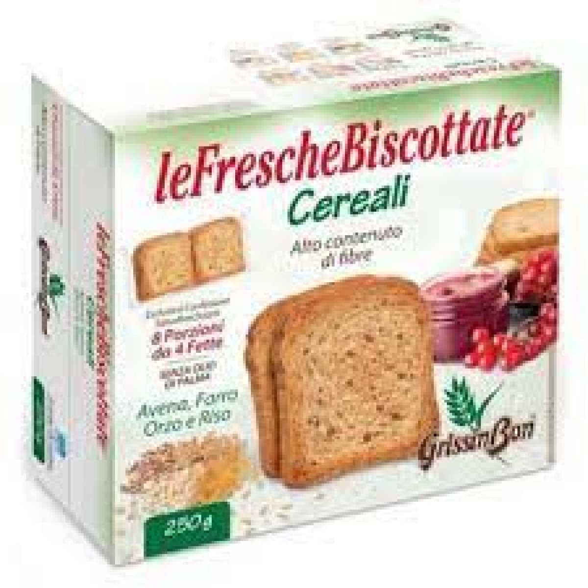 le fresche biscottate cereali 250gr grissinbon