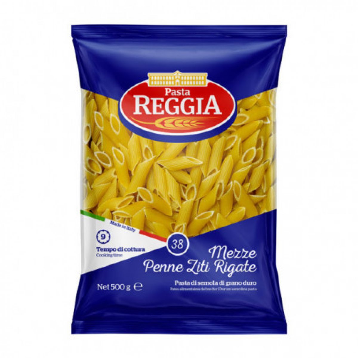 mezze penne rigate 500gr Reggia