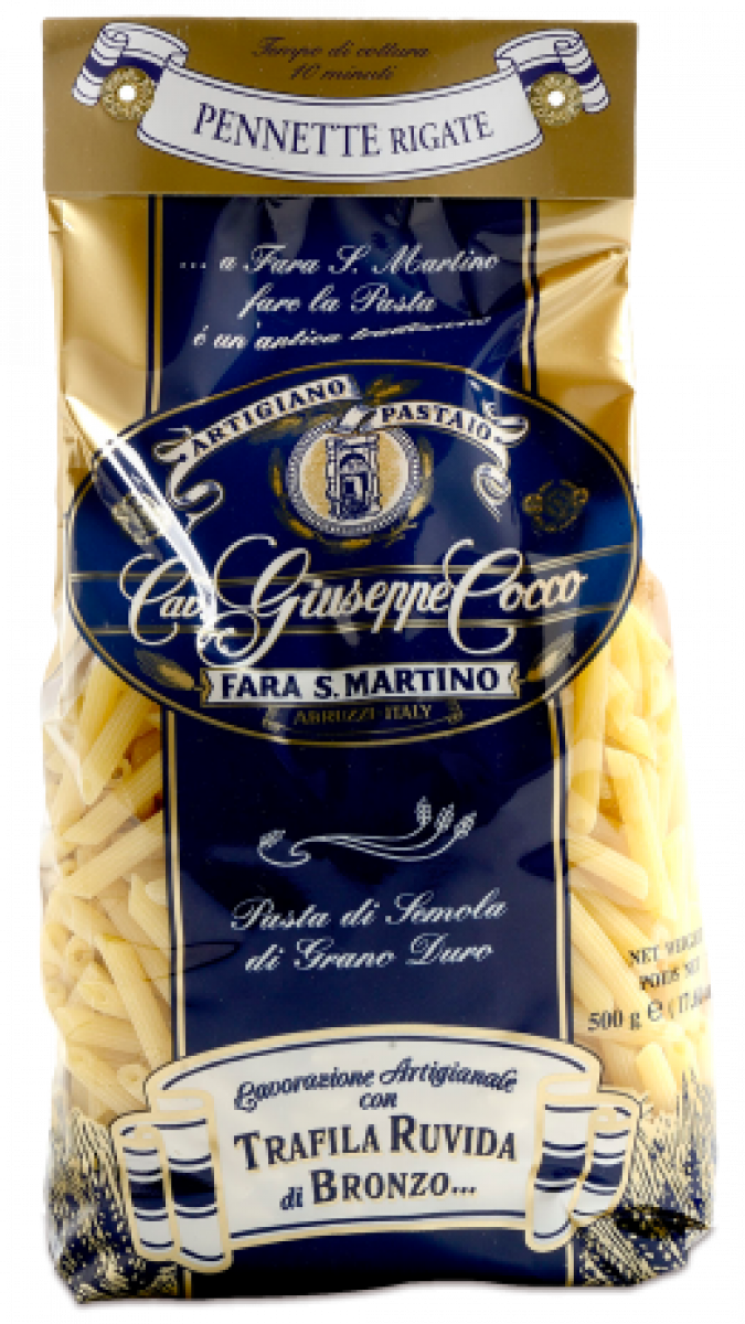 pennette rigate 500gr artigiano pastaio lav. Giuseppe cocco fara san martino