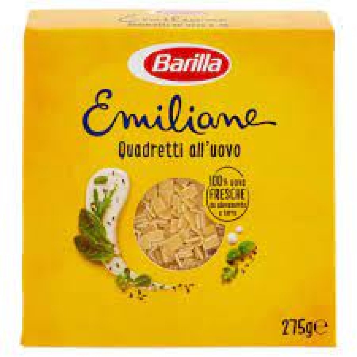 emiliane quadretti all'uovo 275gr barilla