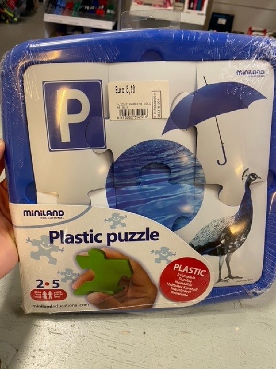 PUZZLE MORBIDO IN PLASTICA COLORE BLU