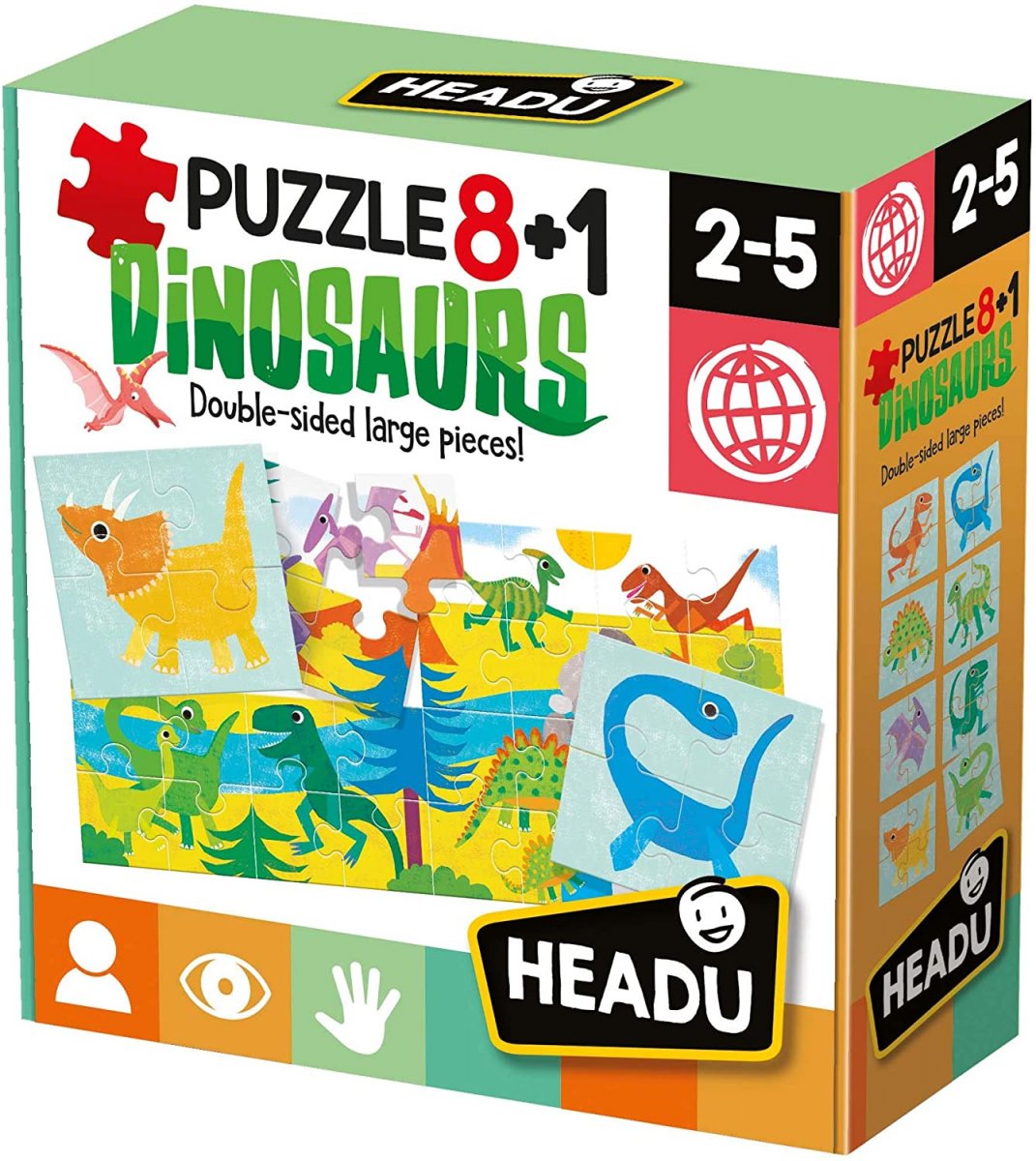 PUZZLE 8 + 1 DINOSAURI 2-5 ANNI