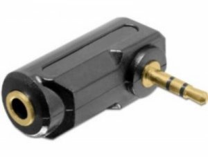 ADATTATORE AUDIO STEREO 3,5MM M POLI FEMMINA - MASCHIO ANGOLATO