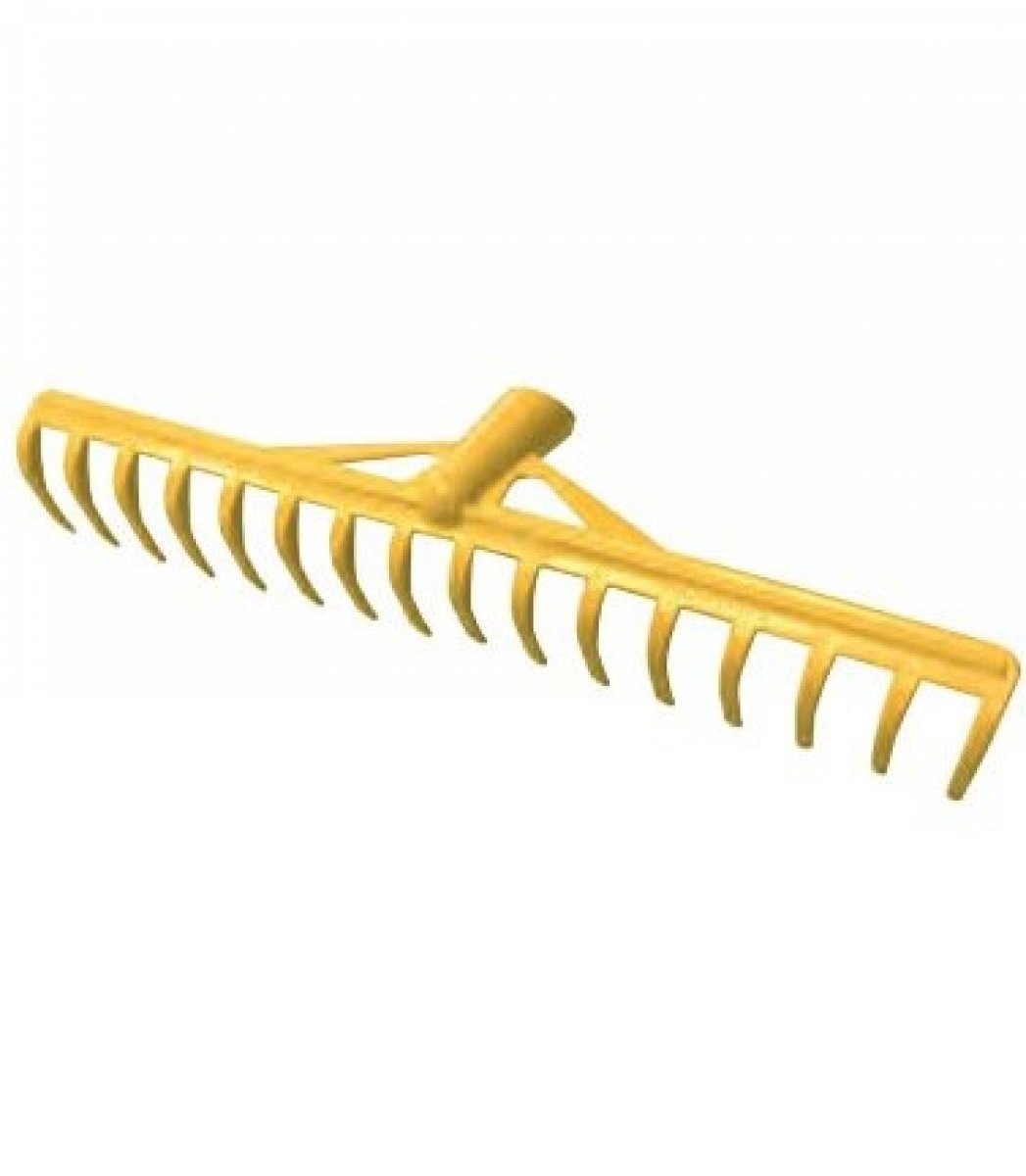 Rastrello fibra di vetro 12 denti 35 cm con manico in legno cm.150 MASS