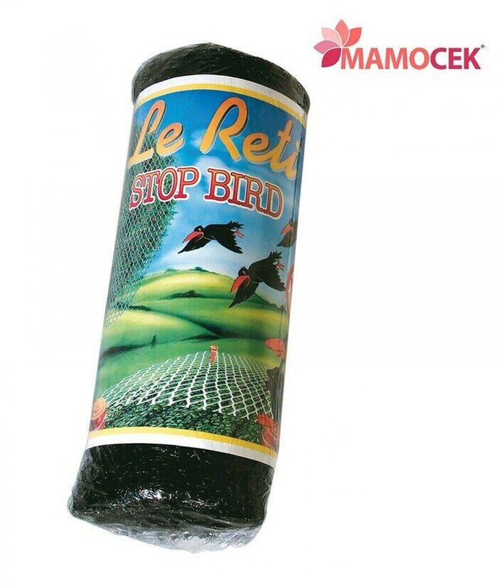 RETE anti uccelli Stop Bird in Nylon 4 x 10 mt a protezione di raccolti, frutta, sementi. Maglia 1 cm. 