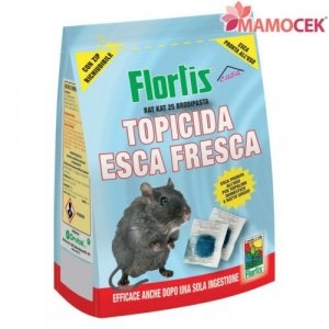 FLORTIS 150g TOPICIDA ESCA FRESCA cattura TOPI RATTI VELENO pronto all'uso