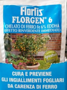 FLORTIS Florgen 6 Chelato di ferro al 6% EDDHA rinverdente stimolante sequestrene piante