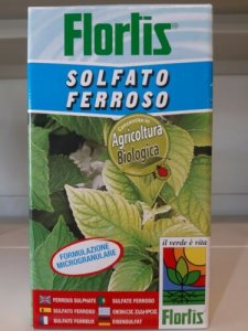 FLORTIS Solfato Ferroso Concime granulare solubile a base di ferro contro ingiallimento e muschio. Ortensia.