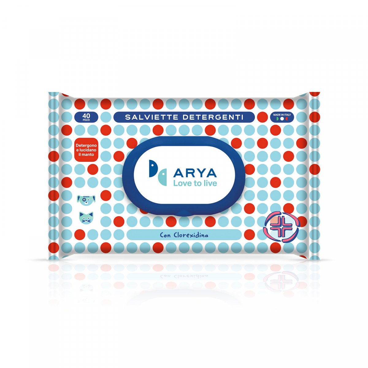 ARYA salviette detergenti CLOREXYDINA 40pz 