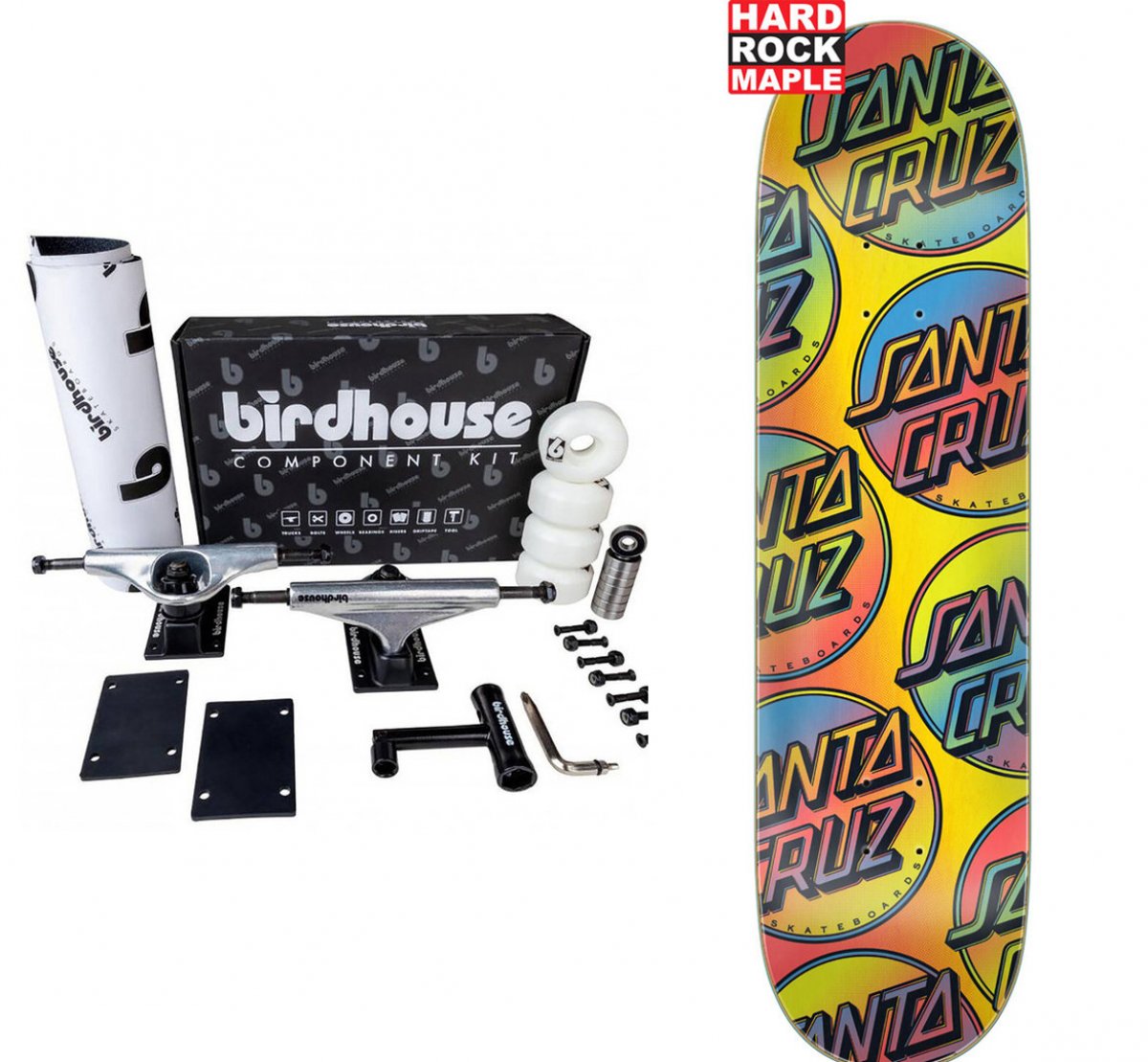 Skate completo COMBO SANTA CRUZ da assemblare PROFESSIONALE alta qualita' set up e tavola 8.25 Skate completo COMBO
