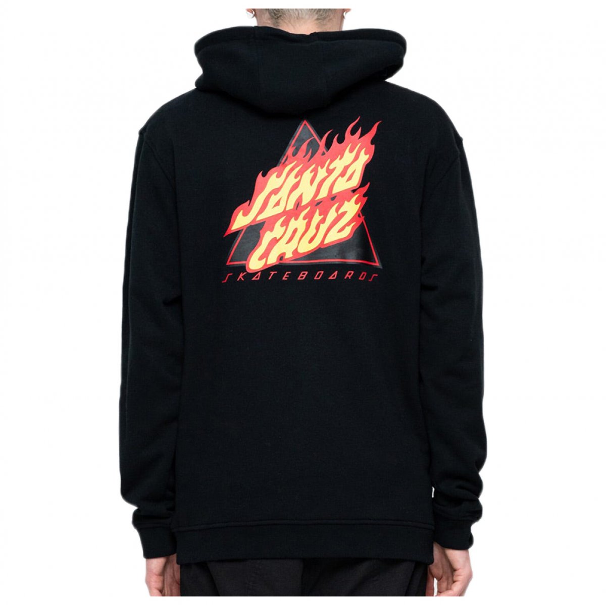 Santa Cruz Felpa con cappuccio Not a dot flame black Santa Cruz