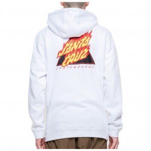 Santa Cruz Felpa con cappuccio Not a dot flame White