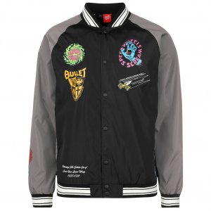 Santa Cruz giacca Celebration jacket Print & embroidered Black Grey