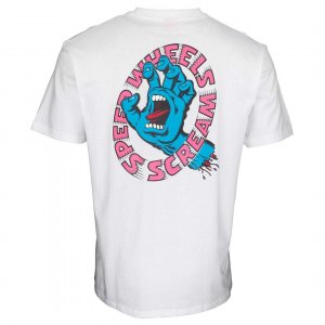 Santa Cruz T-shirt SPEED WHEELS Screaming Hand ICE BLUE