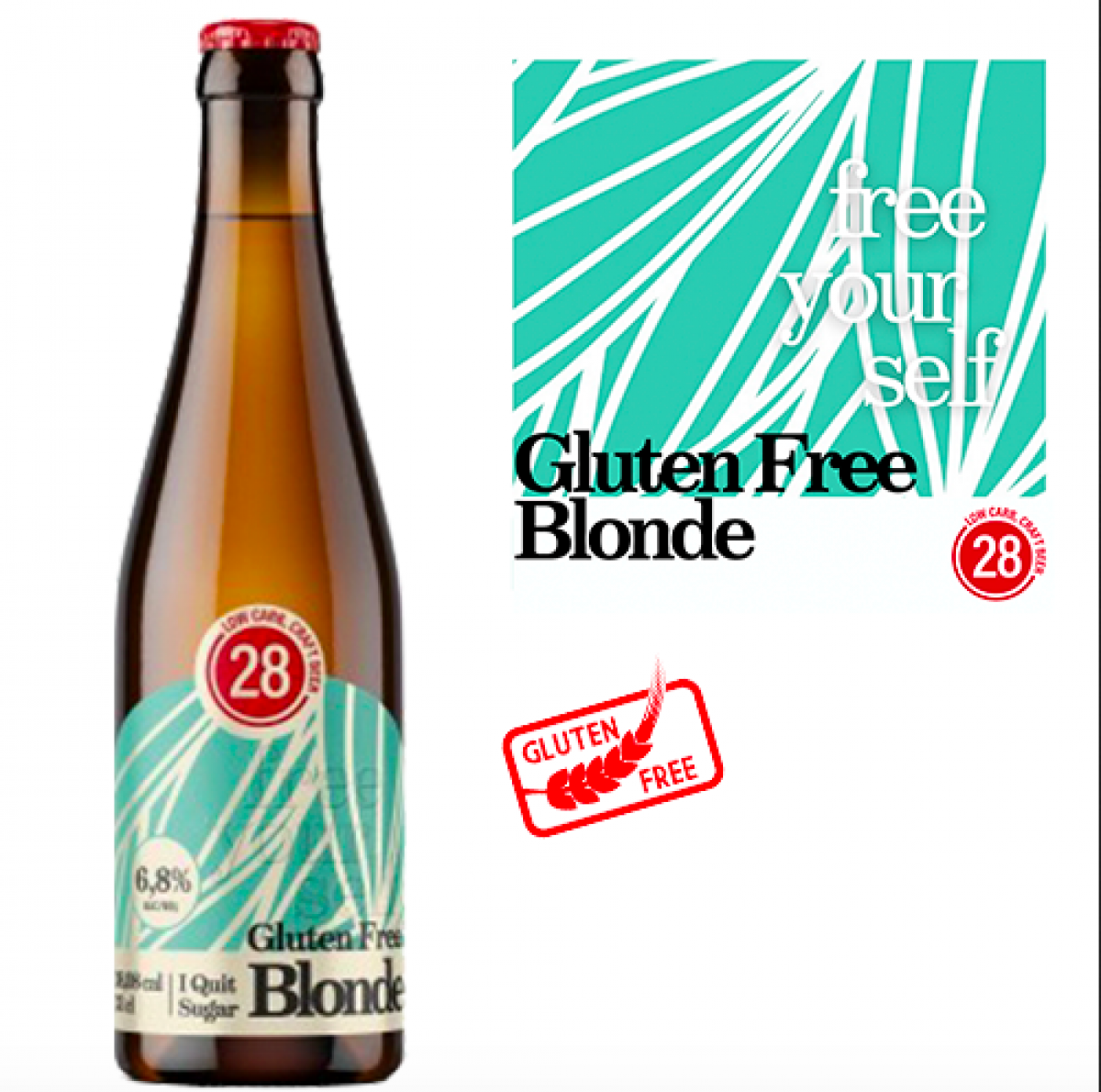 Birra 0 Zuccheri e Gluten Free Blonde Artigianale 