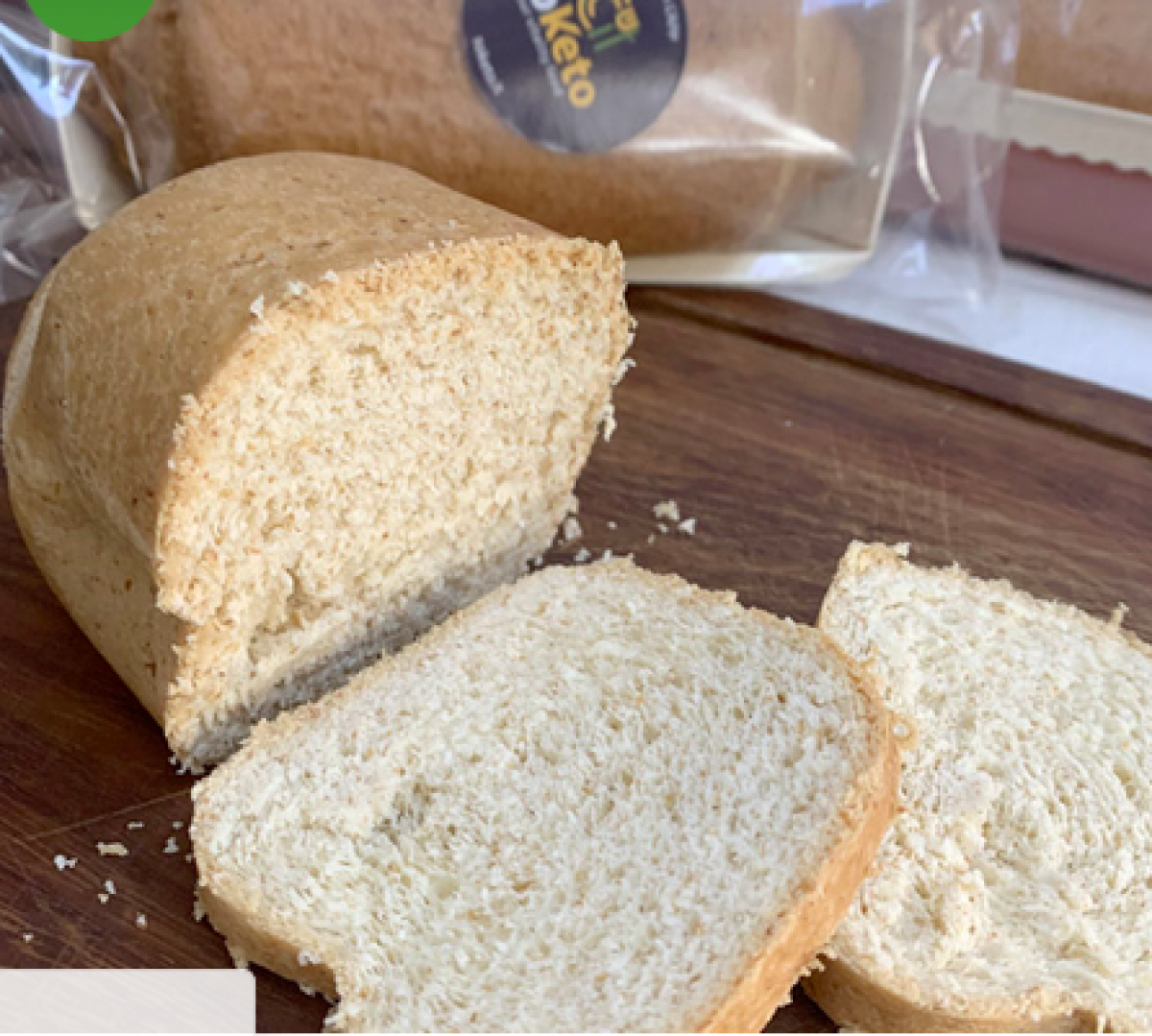 Pane Bauletto SoKeto con 1,6 gr di carboidrati Con soli 1,6 gr di carboidrati a fetta, ricco di fibre e grassi buoni