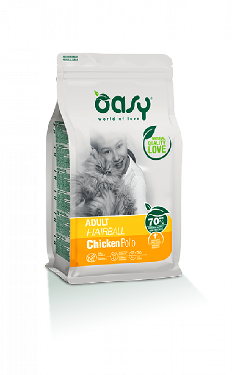 OASY GATTO SECCO ADULT HAIRBALL 300GR