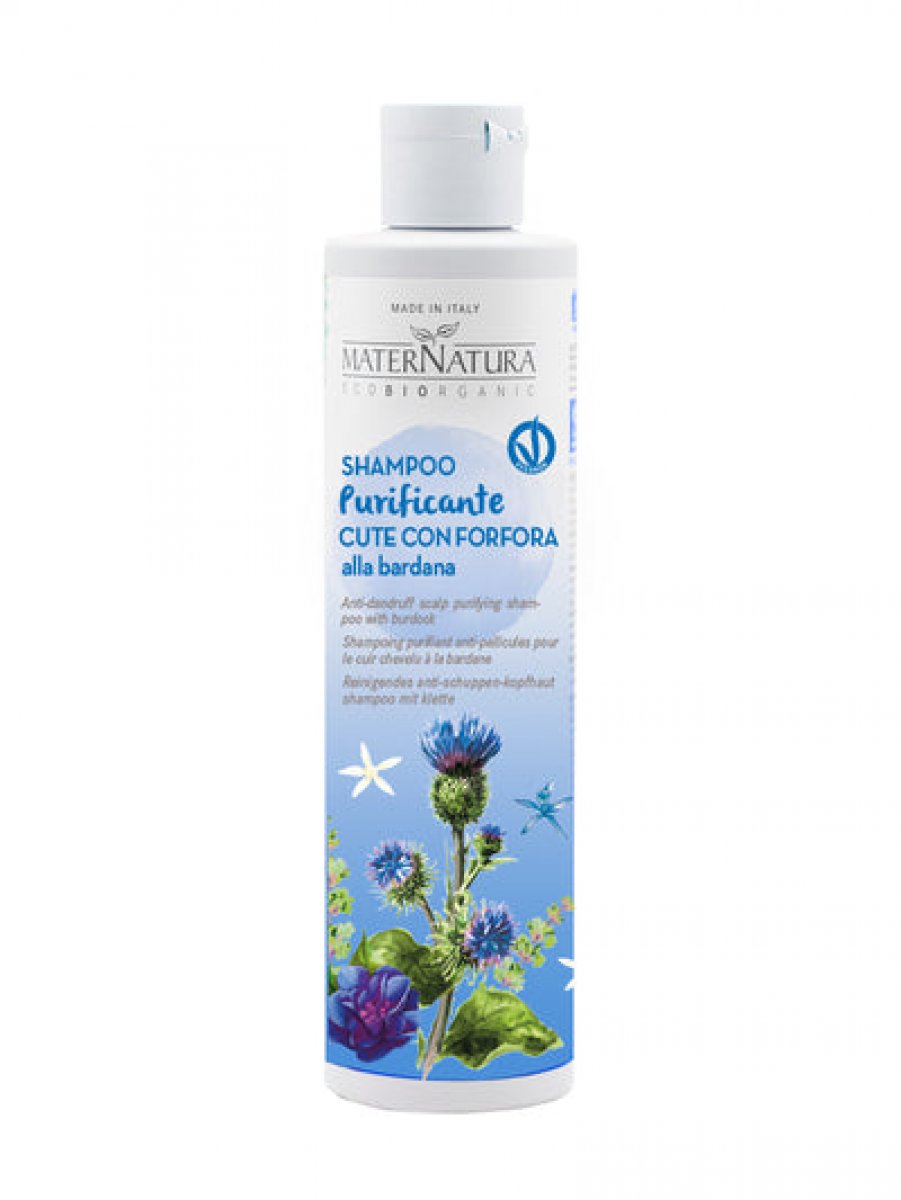 shampoo cute con forfora alla bardana Maternatura