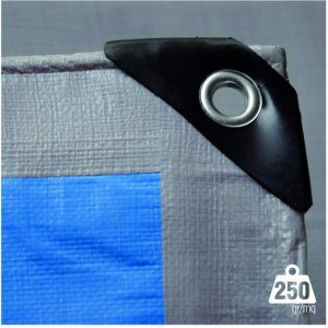TELO Occhiellato SILVER/BLU MT.5X8 250 gr/mq