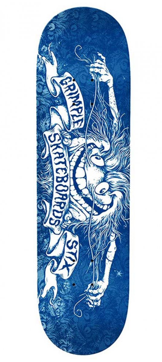 Anti Hero Tavola da Skate Deck Grimple Stix Blue Logo 8.06