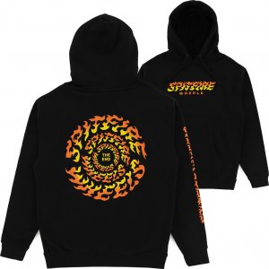 SPITFIRE Felpa con Cappuccio Torched fireball Swirl Black