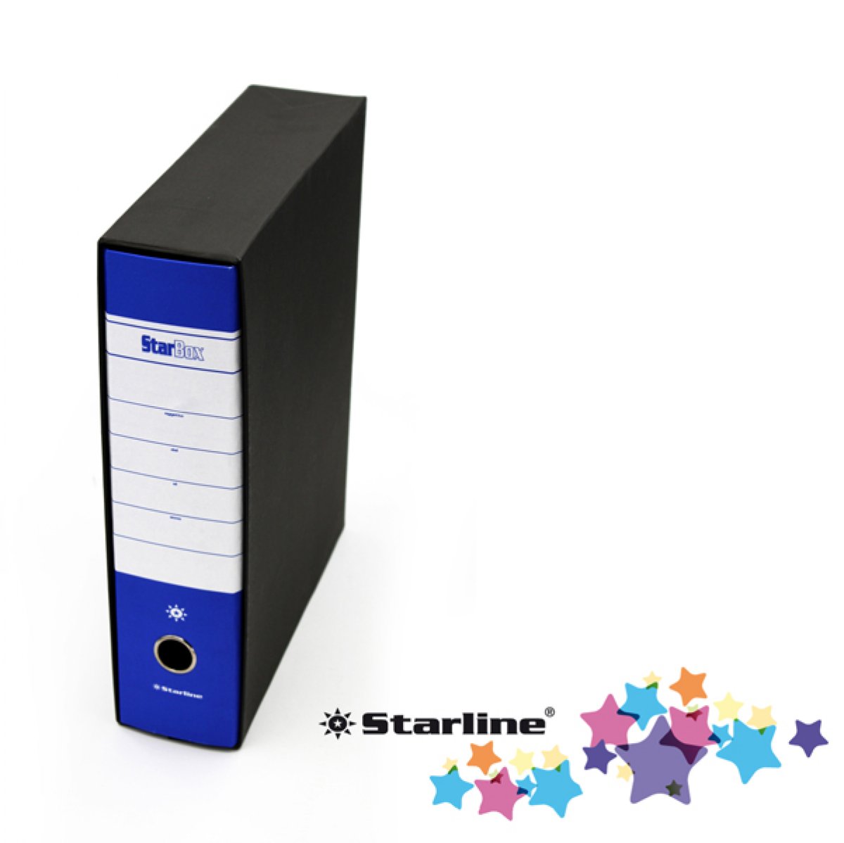 Registratore Starbox  - dorso 8 cm - protocollo 23x33 cm - blu - Starline 