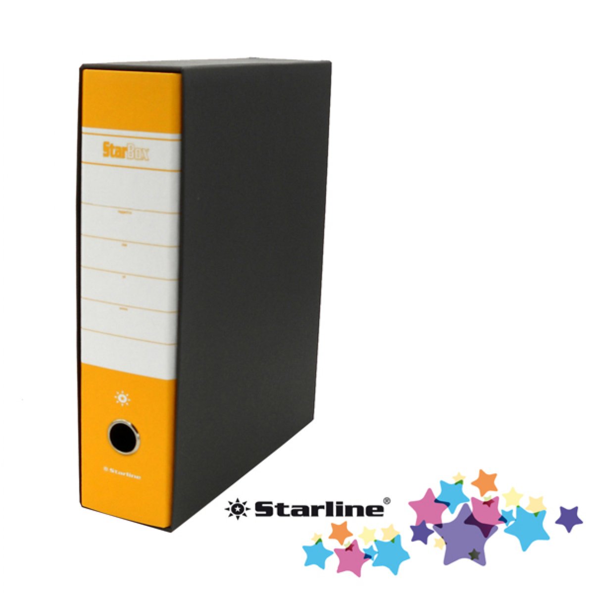 Registratore Starbox  - dorso 8 cm - protocollo 23x33 cm - giallo - Starline 