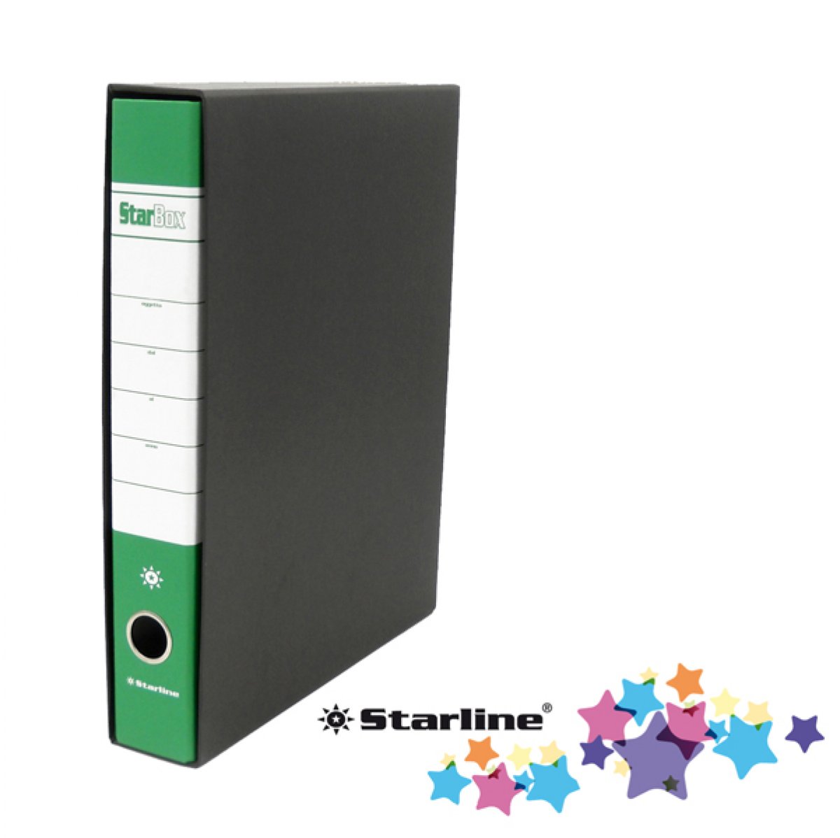 Registratore Starbox sfuso - dorso 5 cm - protocollo 23x33 cm - verde - Starline 