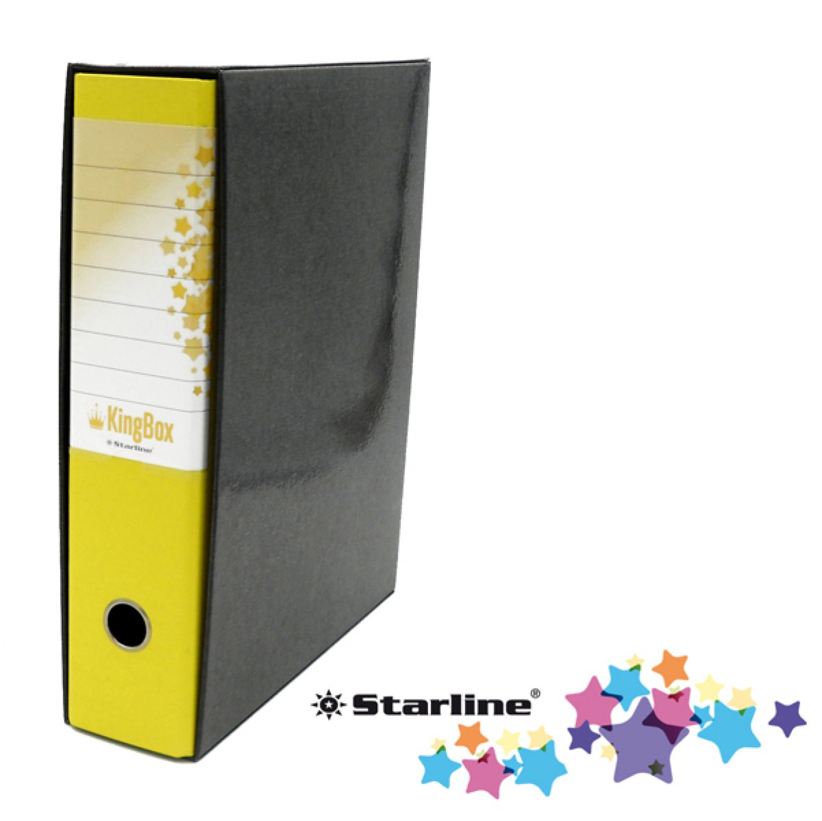 Registratore Kingbox - dorso 8 cm - protocollo 23x33 cm - giallo - Starline