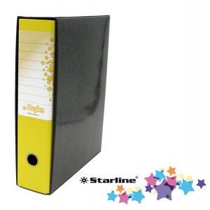 Registratore Kingbox - dorso 8 cm - protocollo 23x33 cm - giallo - Starline