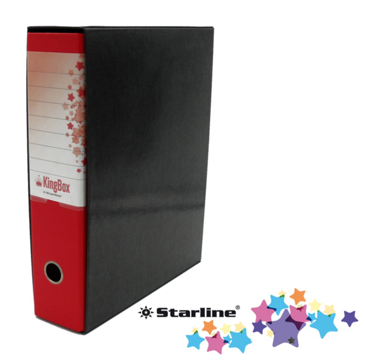 Registratore Kingbox - dorso 8 cm - protocollo 23x33 cm - rosso - Starline 