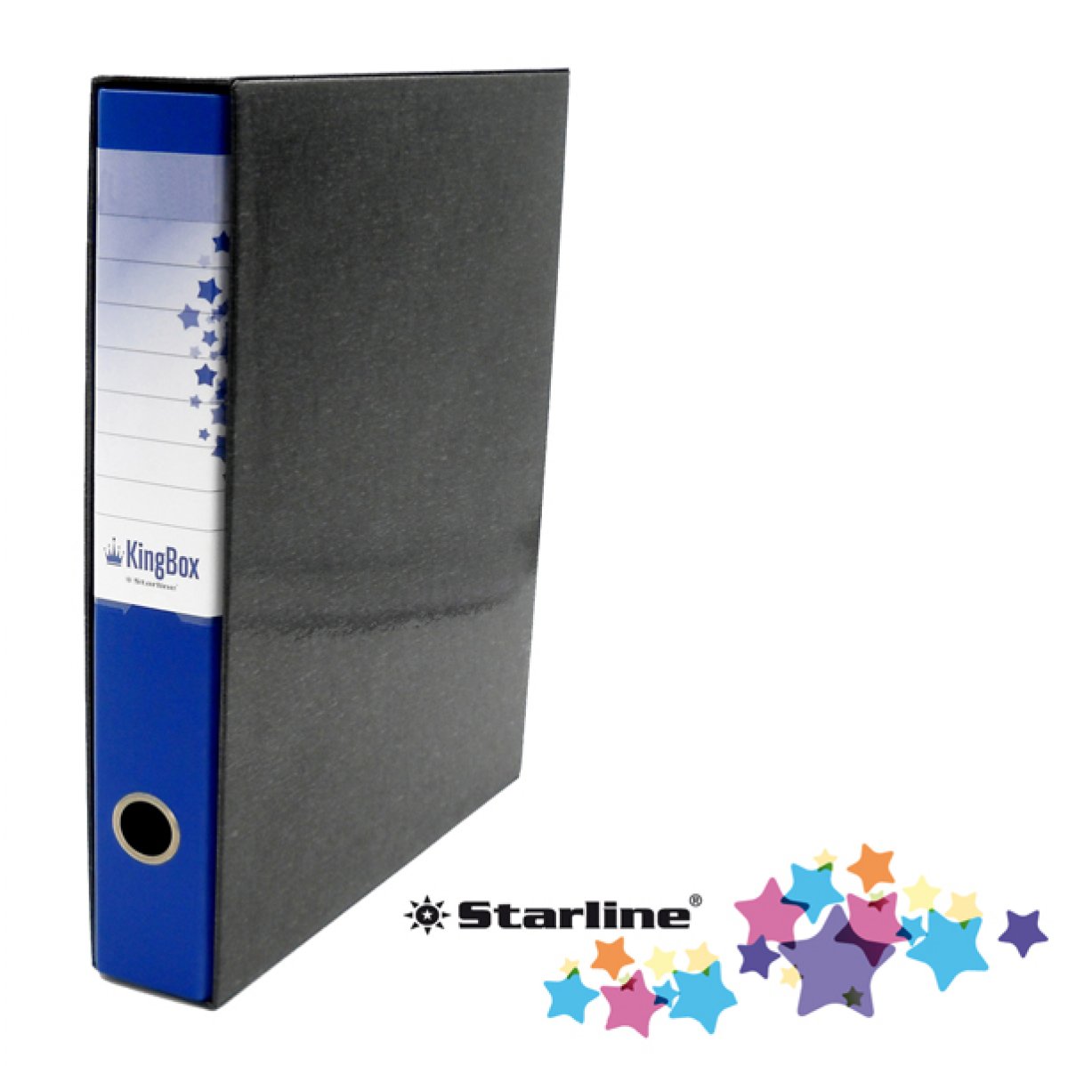 Registratore Kingbox - dorso 5 cm - protocollo 23x33 cm - blu - Starline 