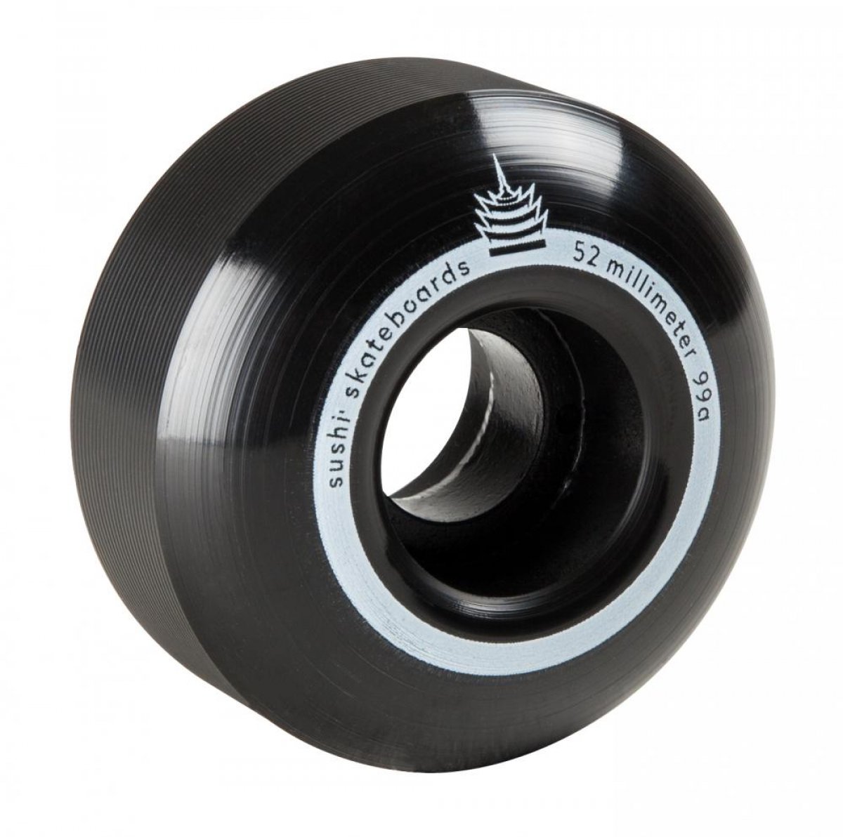 Sushi ruote skate 52 mm 99a Black 4 pezzi Ruote professionali skate ideali per park e street