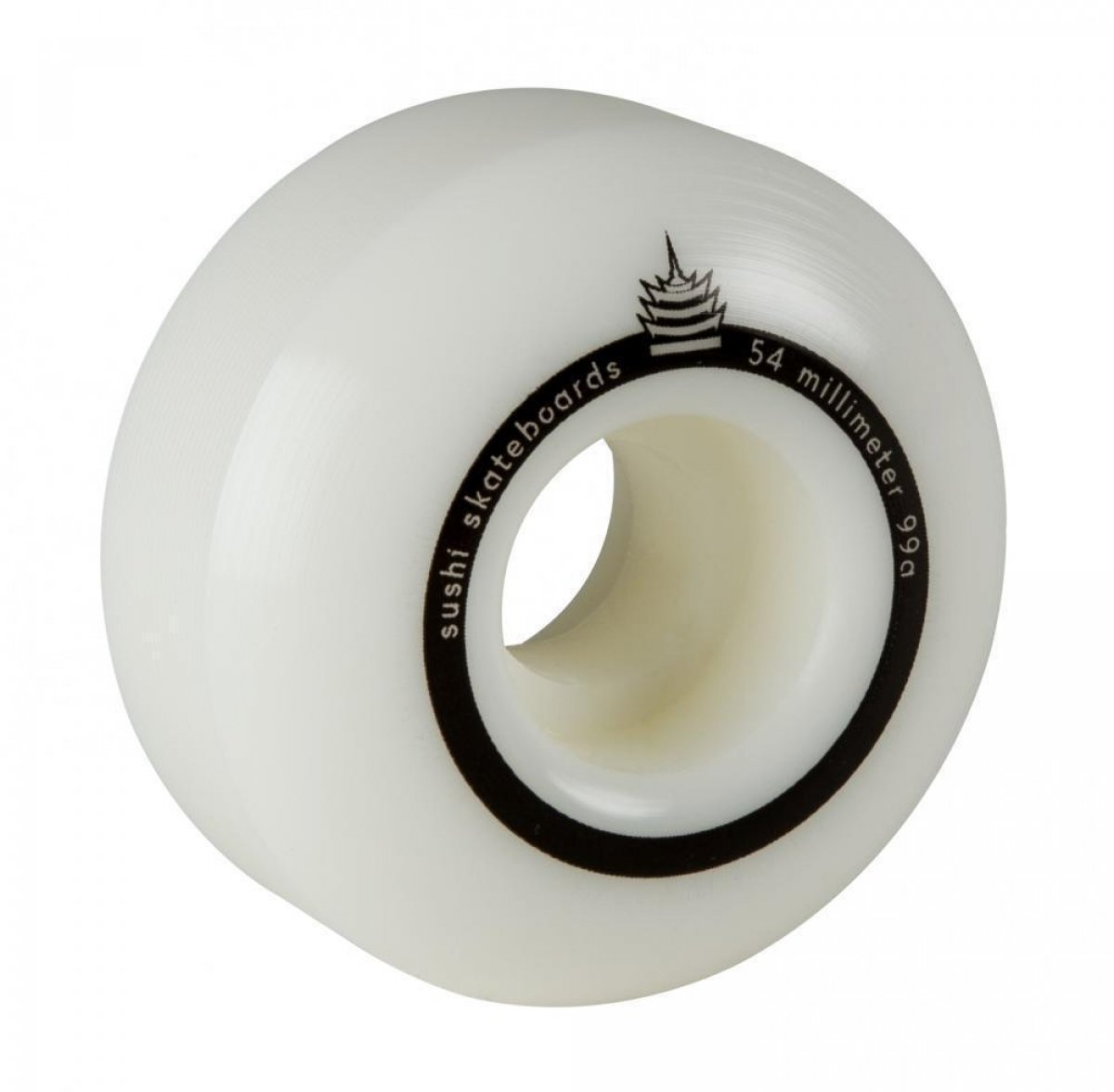 Sushi ruote skate 54 mm 99a white 4 pezzi Ruote professionali skate ideali per park e street