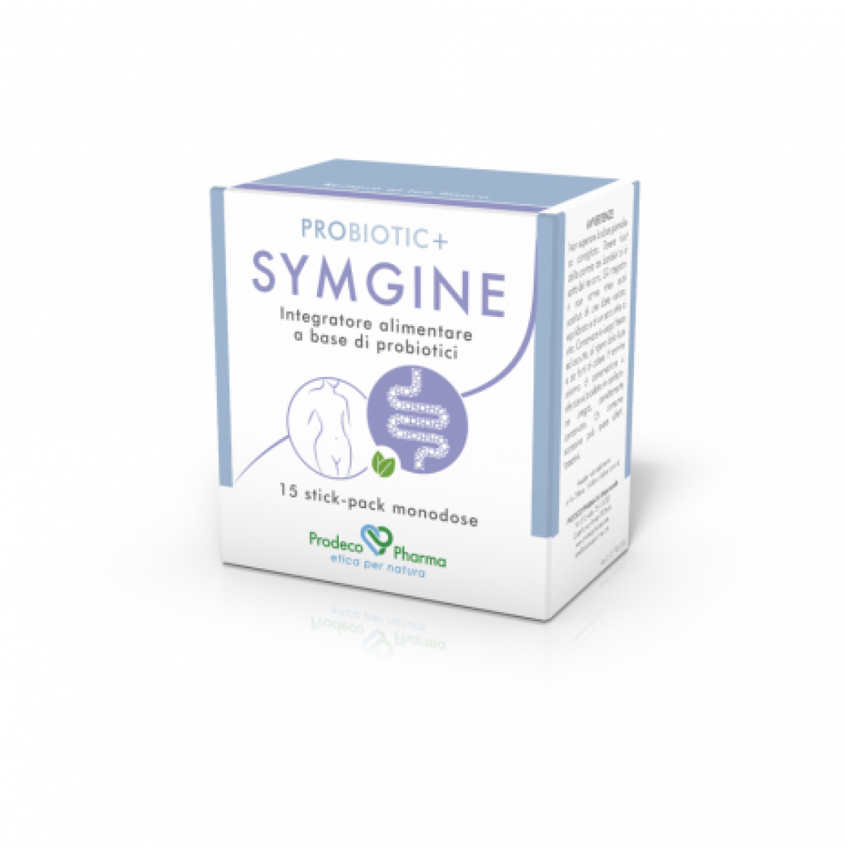 PROBIOTIC+ SYMGINE - Prodeco Pharma Probiotico indicato per il riequilibrio della microflora benefica in caso di fastidi vulvo vaginali. Confezione da 15 stick-pack monodose da 730 mg