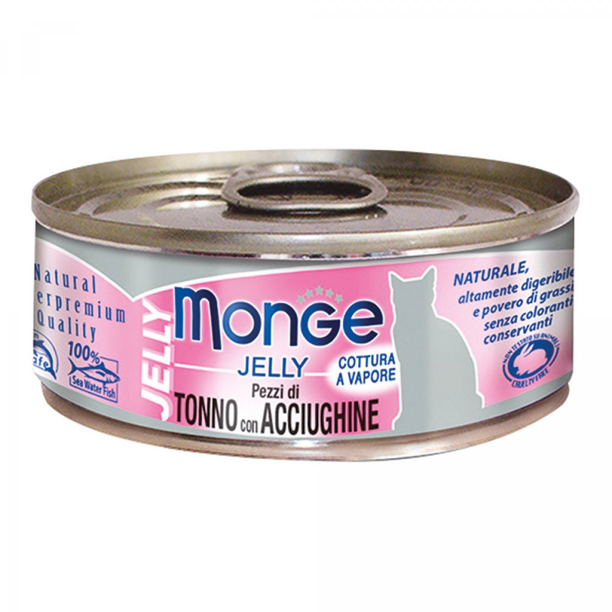 MONGE GATTO JELLY FILETTI TONNO CON ACCIUGHINE 80GR