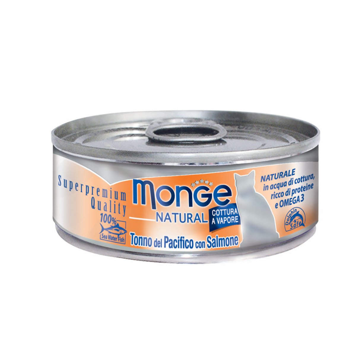 MONGE GATTO NATURAL TONNO DEL PACIFICO CON SALMONE 80GR