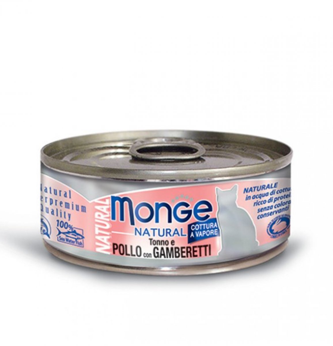 MONGE GATTO NATURAL TONNO PETTO DI POLLO CON GAMBERETTI 80GR