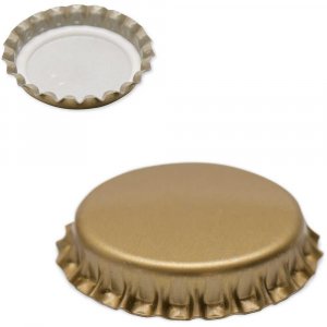 TAPPI CORONA ø 26 mm. Colore ORO. Confezione 100 pz.