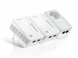 TRIO KIT POWERLINE AV500 WIRELESS N 300MBPS CON 2 PORTE ETHERNET E PRESA PASSANTE