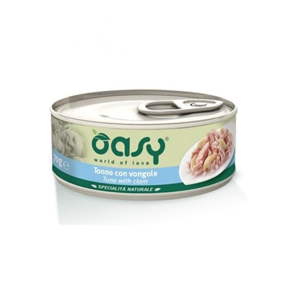 OASY GATTO WET TONNO CON VONGOLE 70GR