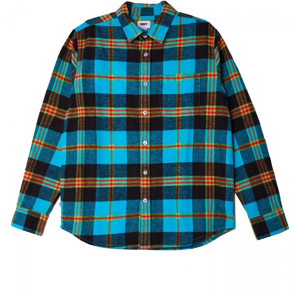 OBEY Clothing camicia flanella Orchard Woven aqua OBEY