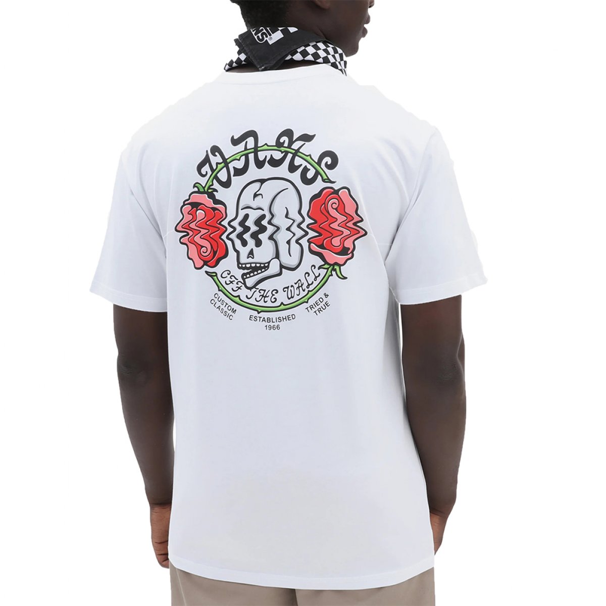 VANS t-shirt shaken skull maglia uomo white VANS