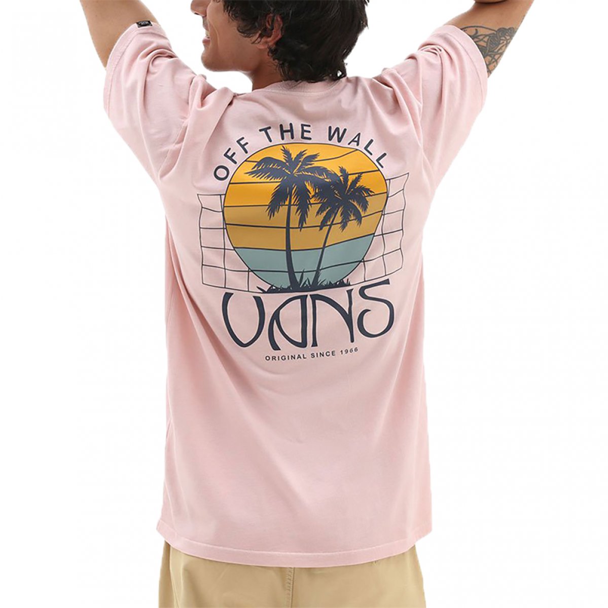 VANS t-shirt Sunset dual palm vintage rose VANS
