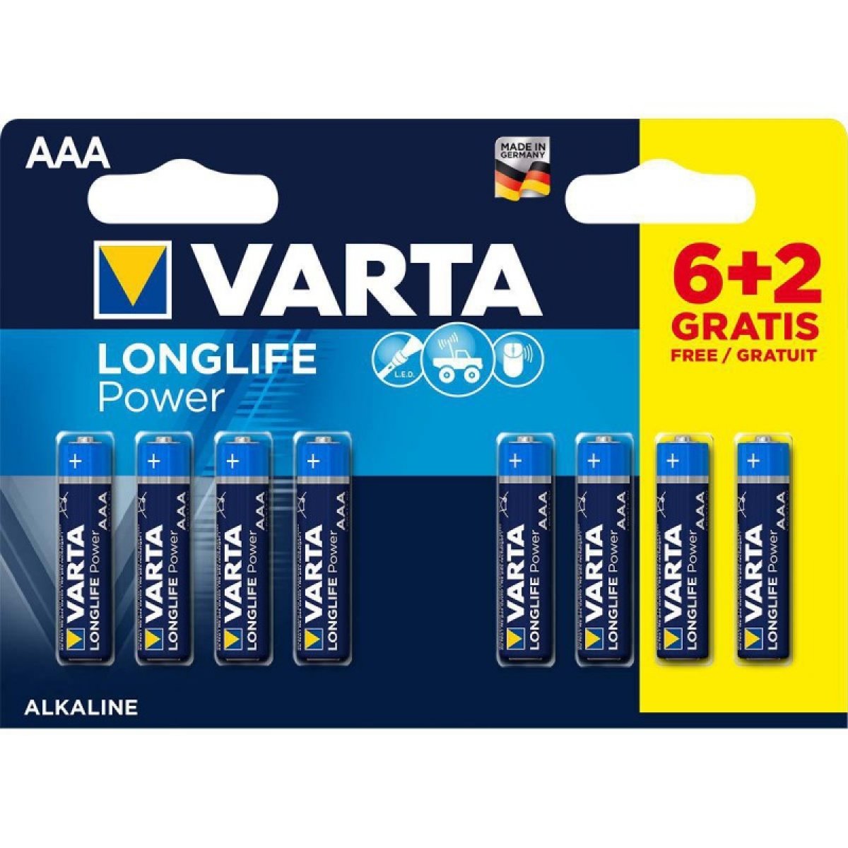 Blister 6+2 pile MiniStilo (AAA-LR3) Varta 