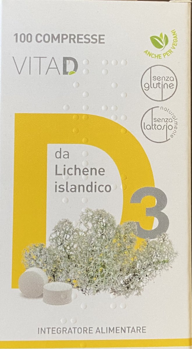 VITAMINA D DA LICHENE ISLANDICO 100 COMP SENZA GLUTINE SENZA LATTOSIO