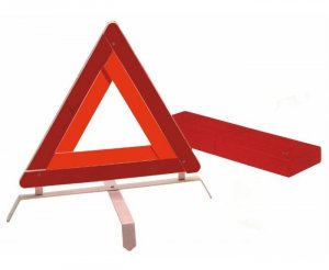 Triangolo riflettente per emergenza stradale auto