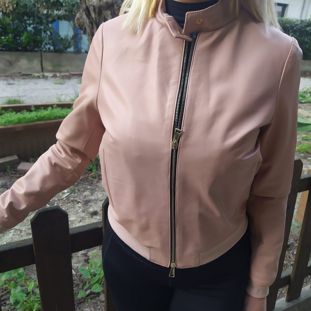 Bomber nappa naturale.Rosa antico taglie 42/44/46 e nero 48/50.